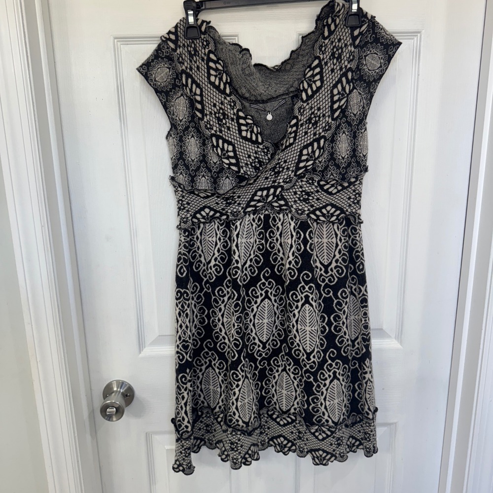 Anthropologie‎ Knitted and Knotted Wool Blend Sweater Dress Size Small